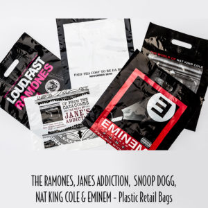 1-23 - Plastic Retail Bags The Ramones, Janes Addiction, Snoop Dogg, Nat King Cole & EMINEM