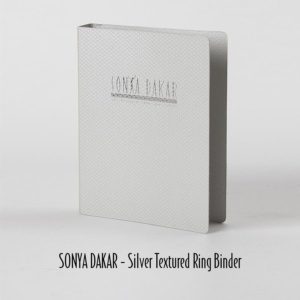 10-3 - Sonya Dakar Silver Textured 3-Ring Binder